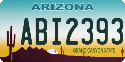 AZ license plate ABI2393