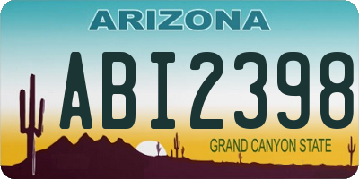 AZ license plate ABI2398