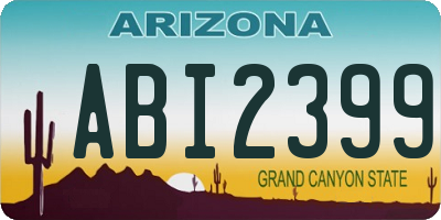 AZ license plate ABI2399