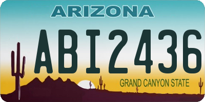 AZ license plate ABI2436