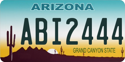 AZ license plate ABI2444