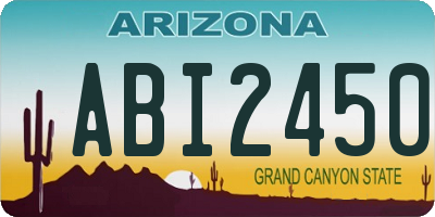 AZ license plate ABI2450