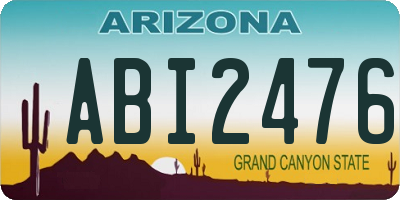 AZ license plate ABI2476