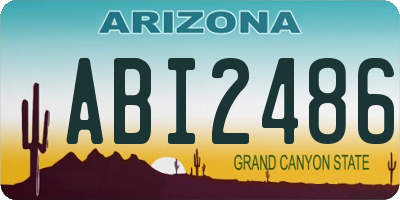 AZ license plate ABI2486