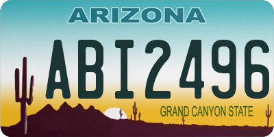 AZ license plate ABI2496