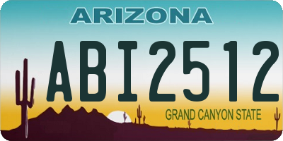 AZ license plate ABI2512