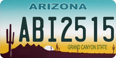 AZ license plate ABI2515