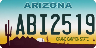 AZ license plate ABI2519