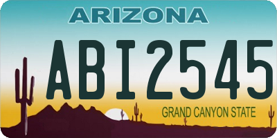 AZ license plate ABI2545