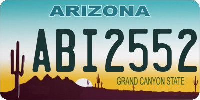 AZ license plate ABI2552