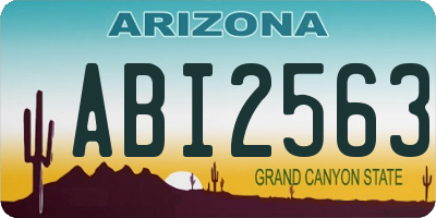 AZ license plate ABI2563
