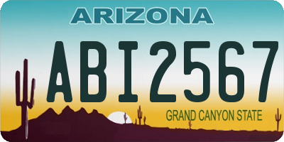 AZ license plate ABI2567