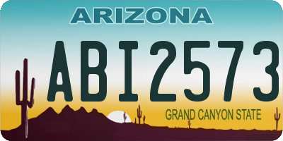 AZ license plate ABI2573