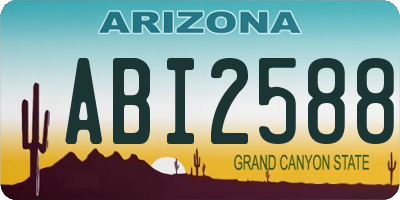 AZ license plate ABI2588