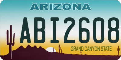 AZ license plate ABI2608