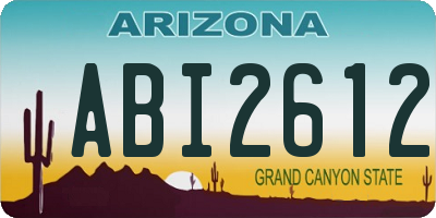 AZ license plate ABI2612