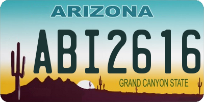 AZ license plate ABI2616