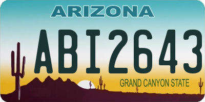 AZ license plate ABI2643