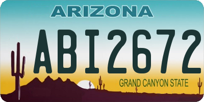 AZ license plate ABI2672