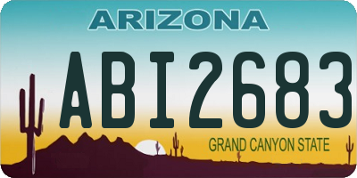 AZ license plate ABI2683