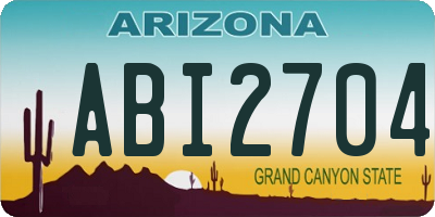 AZ license plate ABI2704