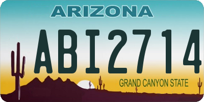 AZ license plate ABI2714