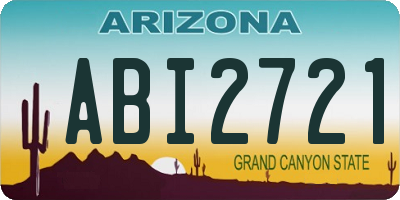 AZ license plate ABI2721