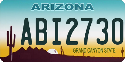 AZ license plate ABI2730