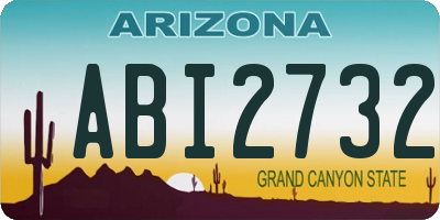 AZ license plate ABI2732