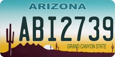 AZ license plate ABI2739