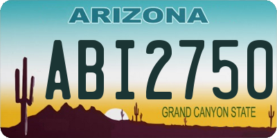 AZ license plate ABI2750
