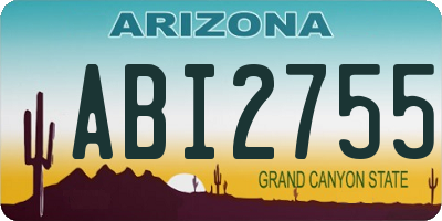 AZ license plate ABI2755