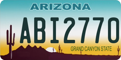 AZ license plate ABI2770