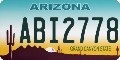 AZ license plate ABI2778