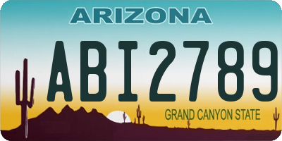 AZ license plate ABI2789