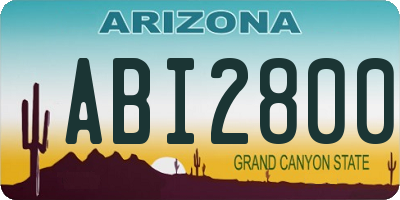 AZ license plate ABI2800