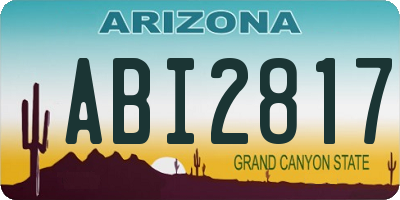 AZ license plate ABI2817
