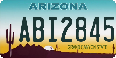 AZ license plate ABI2845