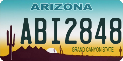 AZ license plate ABI2848