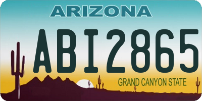 AZ license plate ABI2865