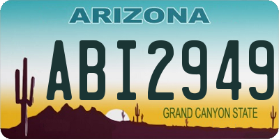 AZ license plate ABI2949