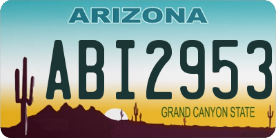 AZ license plate ABI2953