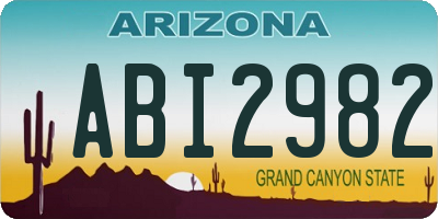 AZ license plate ABI2982