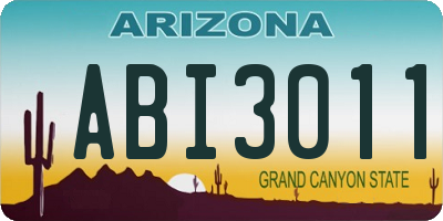 AZ license plate ABI3011