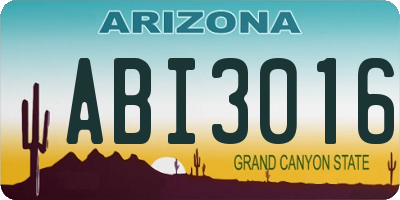 AZ license plate ABI3016