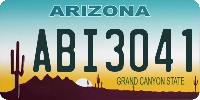 AZ license plate ABI3041