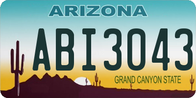 AZ license plate ABI3043