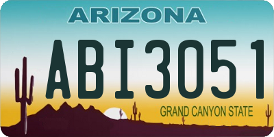 AZ license plate ABI3051
