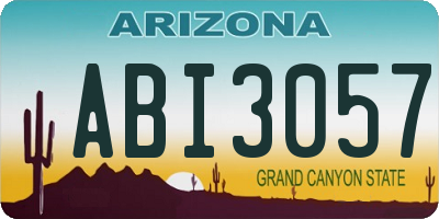 AZ license plate ABI3057