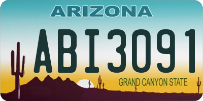 AZ license plate ABI3091